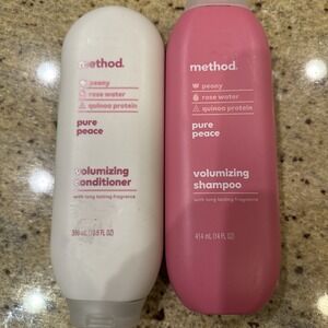 Method Volumizing Shampoo/Conditioner Pure Peace Bundle Peony & Rose Water